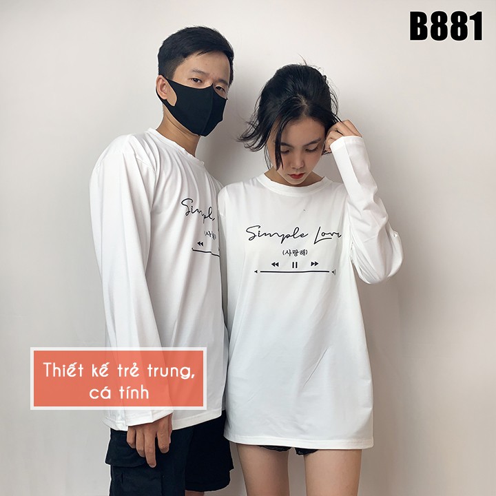 Áo thun dài tay đôi nam nữ Wado dáng unisex in hình cực kute đáng iu cho các cặp đôi B881