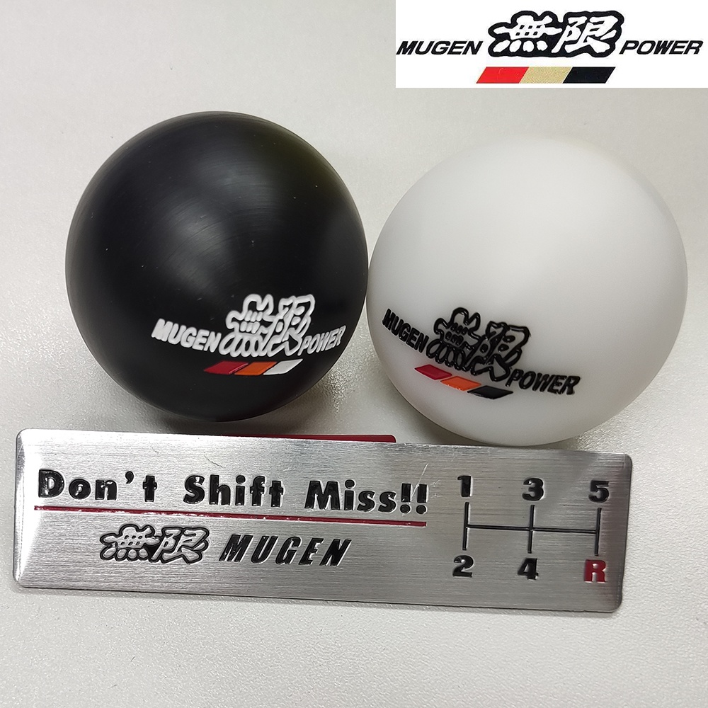Mugen Ball Shape Car Styling Resin Gear Shift Knob và Racing Sticker