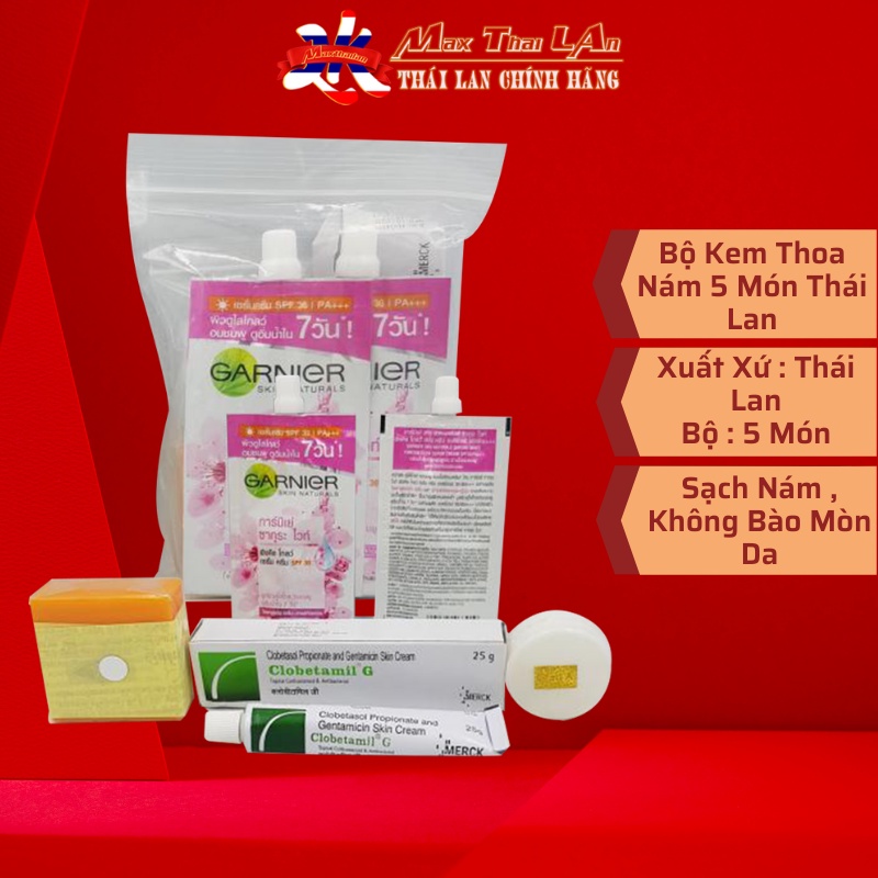 SET KEM THOA MỤN - NÁM - TÀN NHANG - Clobetaminl G &amp; GARNIER Thái Lan ( Chính Hãng )