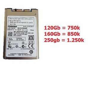 ổ Toshiba Micro sata 1.8 ich Sata 120Gb -250Gb