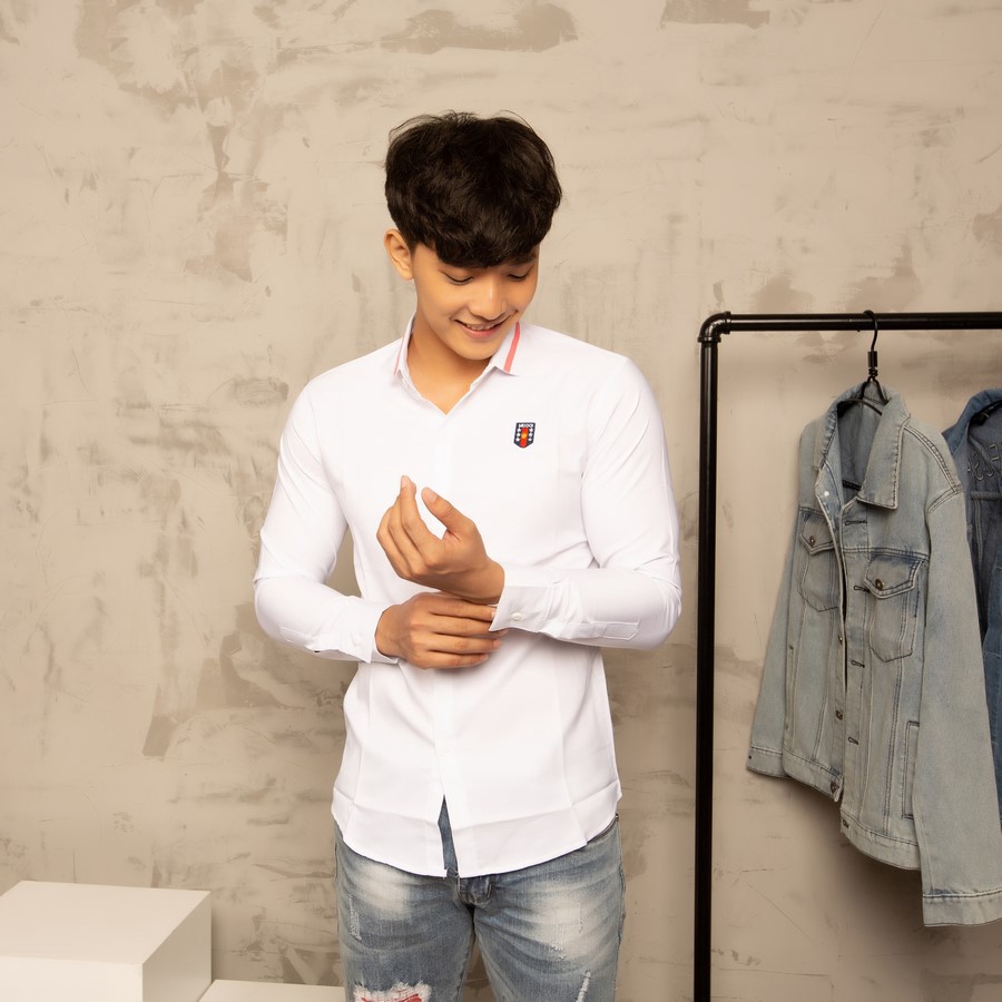 Áo sơ mi nam trắng tay dài vải mịn đẹp A403 MĐ | BigBuy360 - bigbuy360.vn