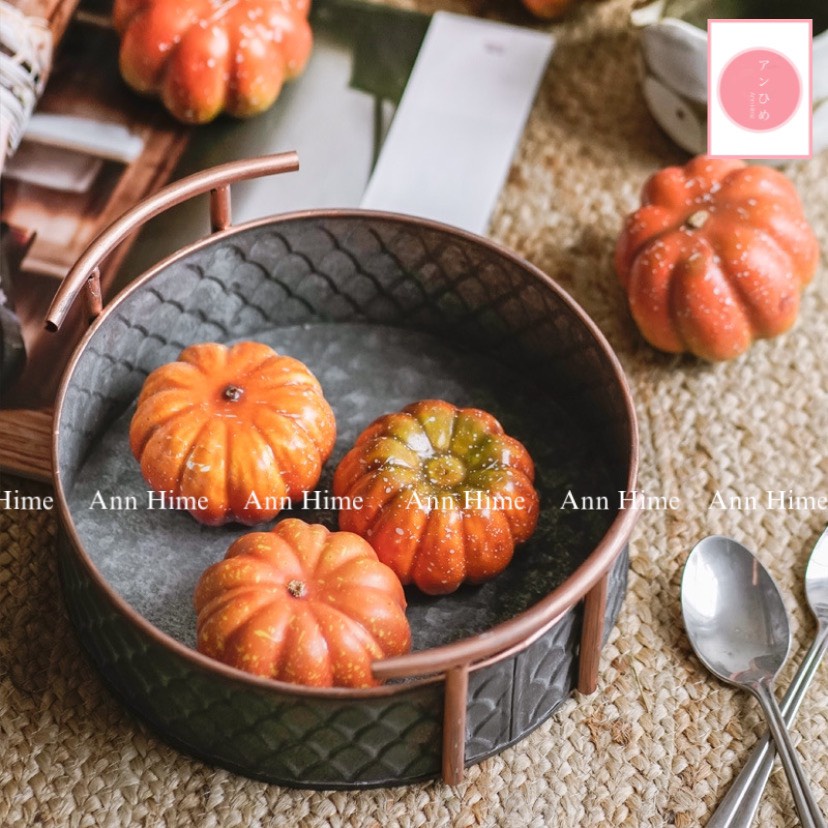 Khay Đựng Trái Cây Decor Phong Cách Cổ Điển Trung Hoa Bằng Kim Loại Họa Tiết Độc Đáo