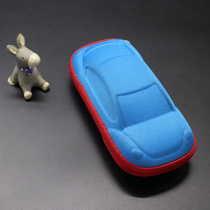 Hộp Đựng Mắt Kính Có Khóa Kéo Họa Tiết Xe Hơi Hoạt Hình Cho Bé Ốp