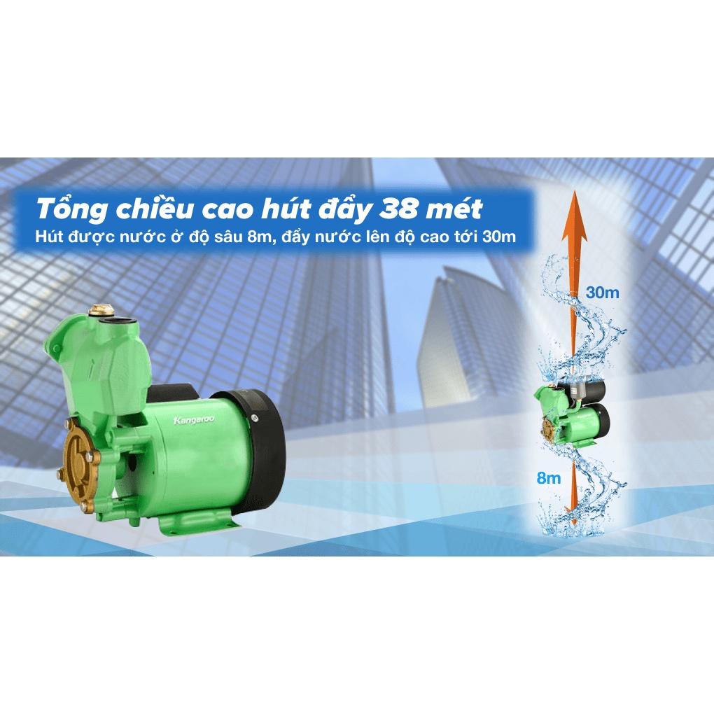 Máy bơm nước chân không Kangaroo KGWP370B 370W   So sánh