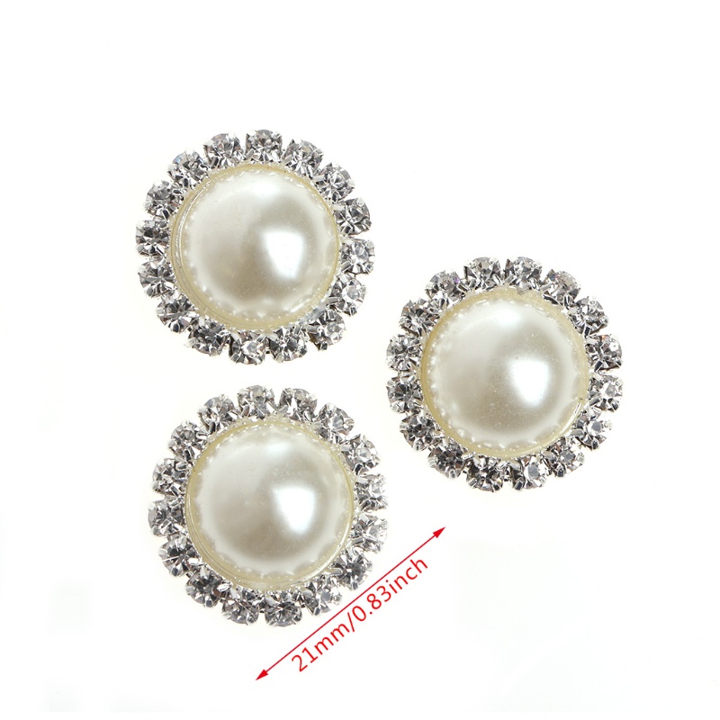 Set 5 Nút Ngọc Trai Tròn 21mm Cho May Vá Thủ Công DIY