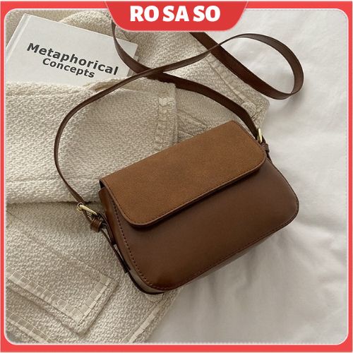 Túi xách nữ đeo chéo kẹp nách đẹp da mềm ROSASO TX65