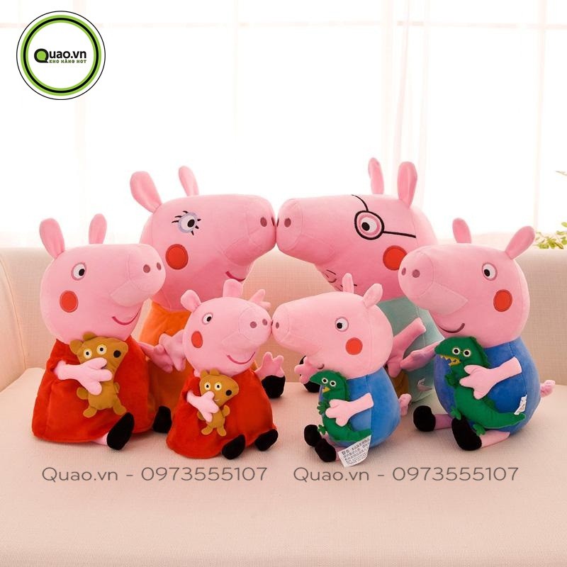 Thú bông heo peppa pig lông mịn | Gấu Bông QUAO