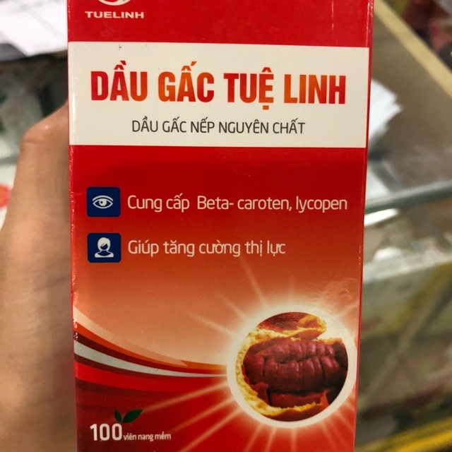[CHÍNH HÃNG] Dầu gấc Tuệ Linh - Giúp sáng mắt đẹp da - Lọ nhỏ 60 viên, lọ lớn 100 viên - Pharmacy TH Store | Thế Giới Skin Care