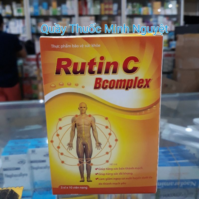 RUTIN C COMPLEX BỊ NHIỆT MIỆNG, CHẢY MÁU CAM, CHẢY MÁU CHÂN RĂNG