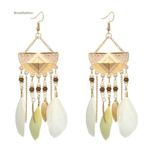 Bông tai lông vũ thời trang Boho