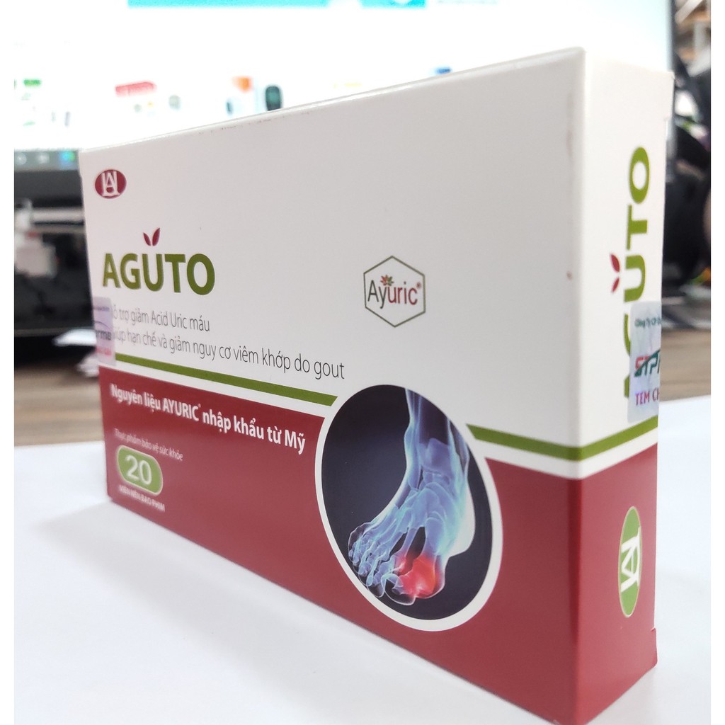 (Hộp 20 viên) Hỗ trợ giảm acid uric AGUTO