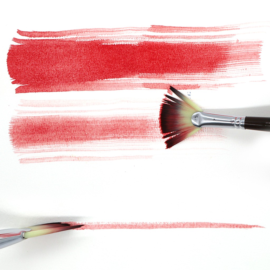 SeamiArt Bộ 6 cọ vẽ màu nước/ sơn dầu hình rẽ quạt tiện dụng chất lượng cao