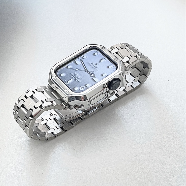 Dây Đeo Inox Vỏ Bảo Vệ Cho Đồng Hồ Apple Watch 7 45mm 41mm 40mm 44mm 42mm 38mm smart watch