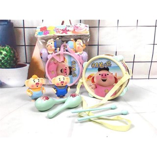 Đồ chơi trống hình heo Pepa cho bé vui nhộn - Bộ đồ chơi trống mấu mới