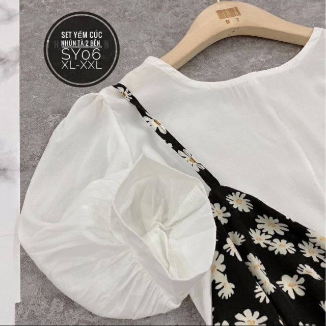 Bigsize SET YẾM HOA CÚC NHÚNG TÀ 2 BÊN SY06