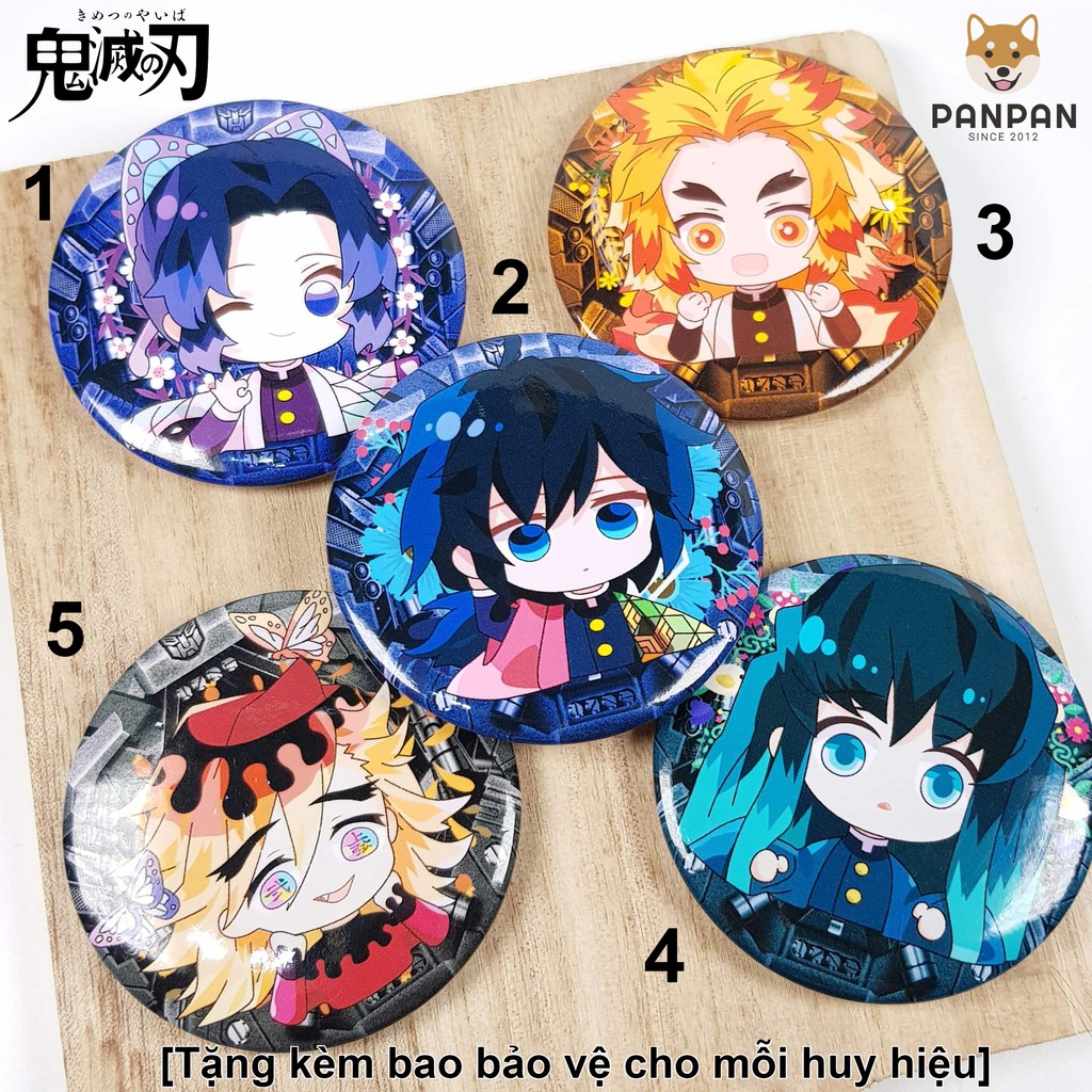 [TẶNG KÈM BAO BẢO VỆ] Huy hiệu lẻ Kimetsu no Yaiba Trụ (6CM)