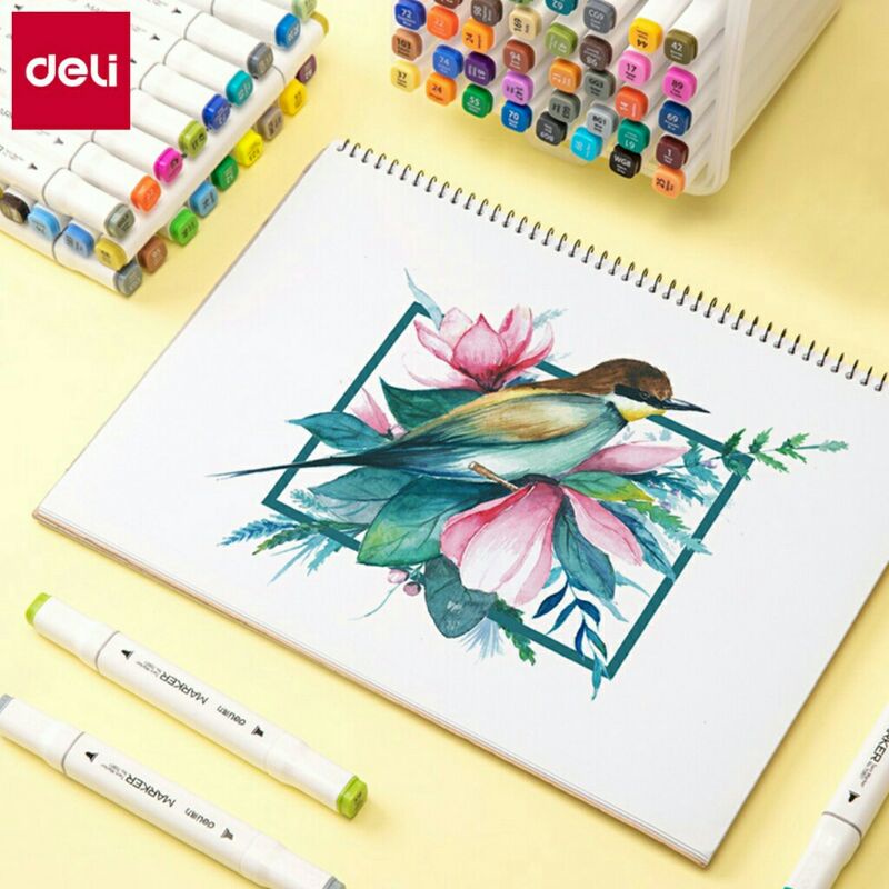 HỘP BÚT 48 MÀU 2 ĐẦU CAO CẤP ARTIST'S MARKERS DELI