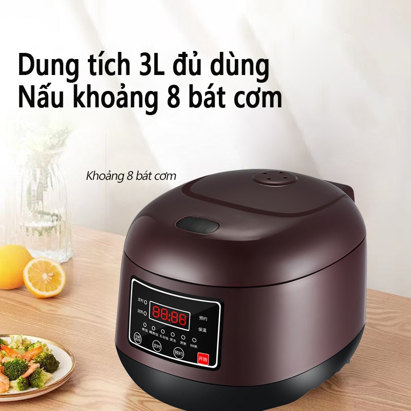 EP22Nồi cơm điện gia đình dung tích 1.2L có hẹn giờ nấu cơm điện gia dụng nhà bếp mini sinh viên nhà trọ | BigBuy360 - bigbuy360.vn