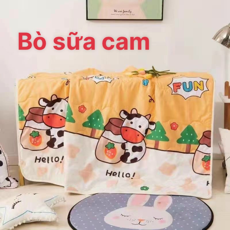 Chăn đắp mùa hè thu cho bé chất cotton mềm mát - Chăn đắp văn phòng