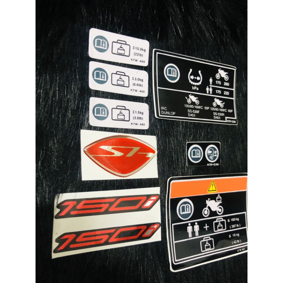 Bộ tem thông số honda SH ý ,Sh2010