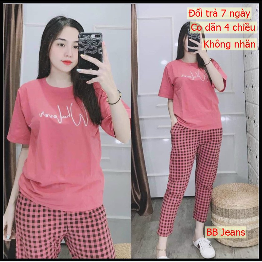 [40-85kg] đồ bộ nữ cotton bigsize - set đồ bộ nữ đi chơi chất thun co dãn 4c thoải mái bất ngờ 3WWW Panda Store