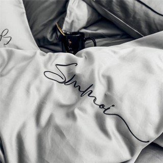 Sét chăn ga lụa Tencel Sumoi xám phối màu