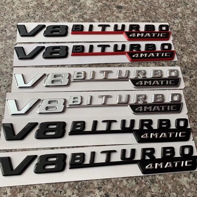 Chữ V8 biturbo 500k/1 cặp
