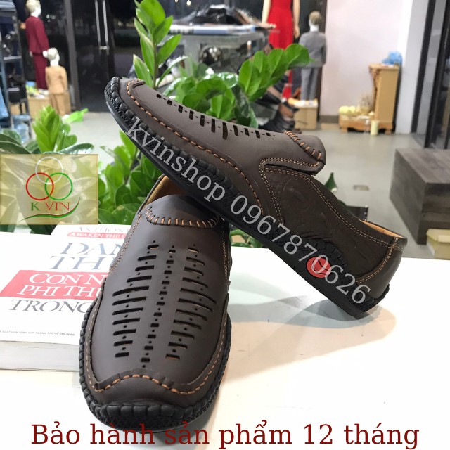 [Hàng Hot Chất Lượng] Giầy Da Nam Mùa Hè, Thoáng Mát, Êm Chân, Chống Hôi Chân, Thời Trang Kvin.