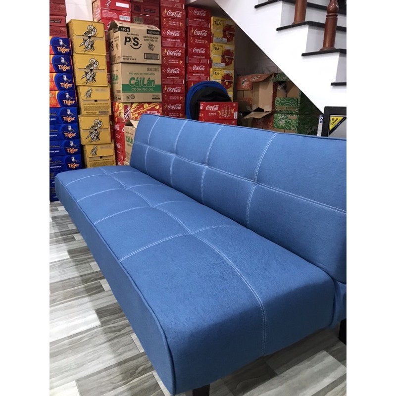 Sofa bed /sofa giường xanh dương . Kích thước 170 x 86 x 38 cm.