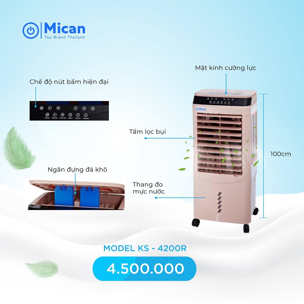 Máy làm mát không khí  Mican Model KS - 4200R- TOP BRAND THAILAND