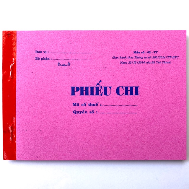 Phiếu chi 2 liên khổ 13x19cm ( 100 tờ )