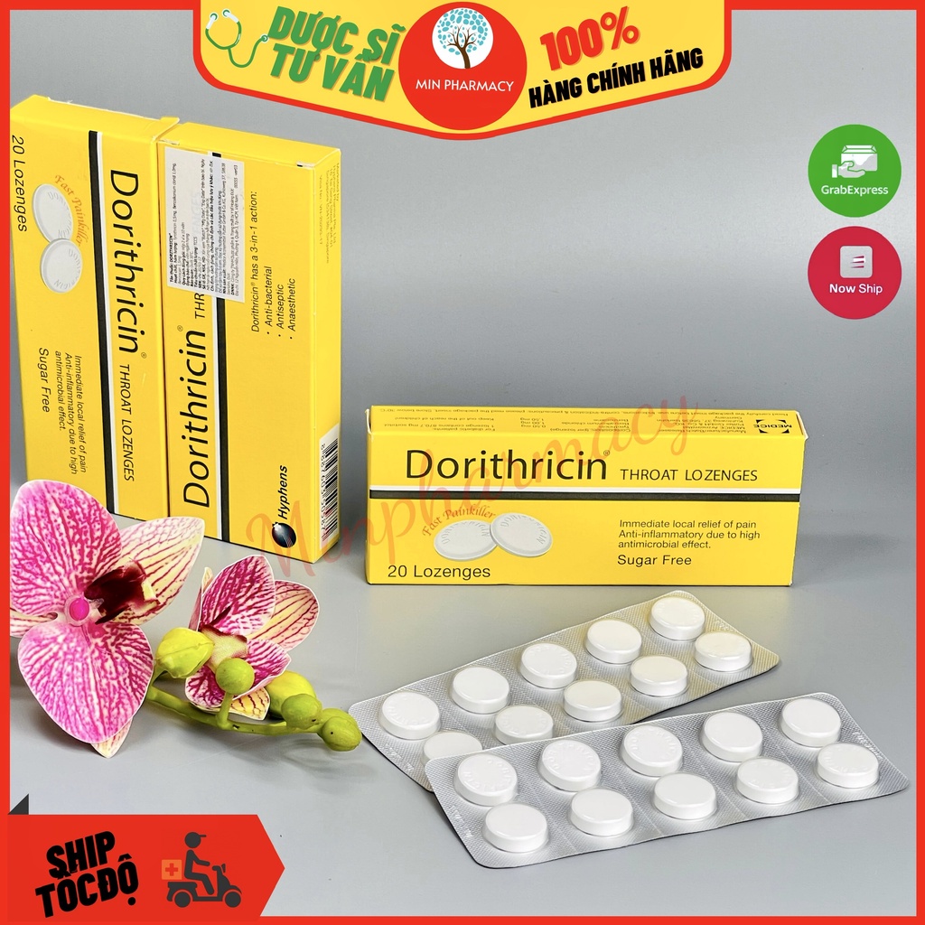 Viên ngậm giảm đau họng DORITHRICIN Đức hộp 20 viên - Minpharmacy