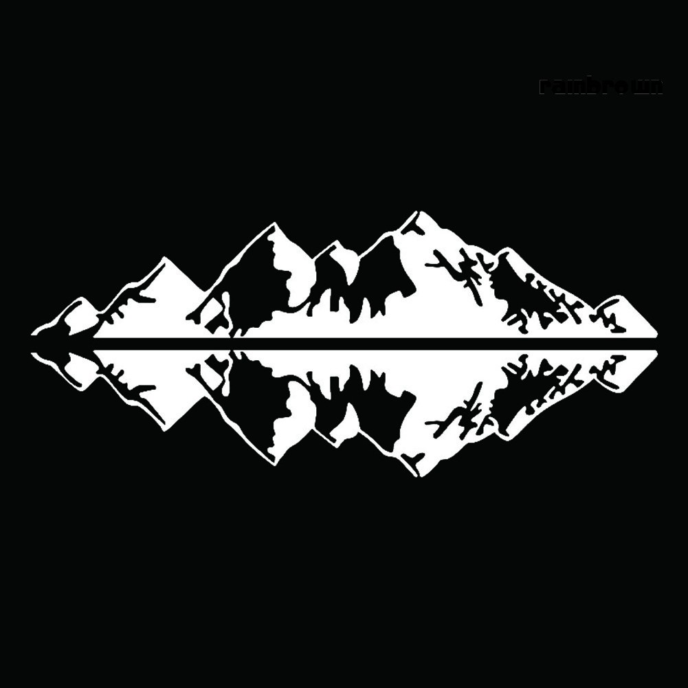 Set đề can PVC dán hai bên cửa xe hơi xe tải trang trí tạo kiểu hình ngọn núi