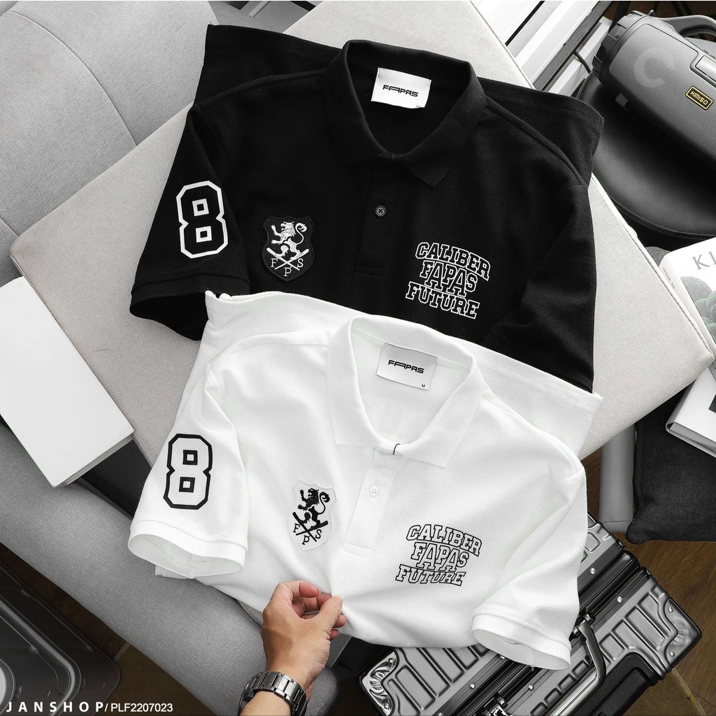 Polo chi tiết logo sư tử được thêu sắc nét khiến chiếc áo trở nên nổi bật, Chất vải cá sấu dày dặn, đứng form