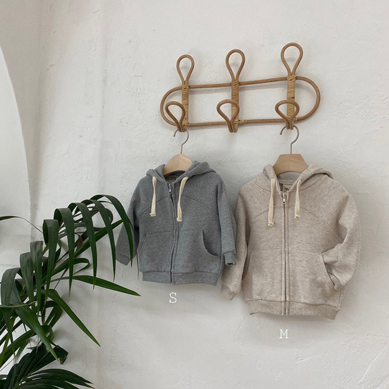 Áo khoác hoodie màu trơn thời trang muà thu dành cho bé