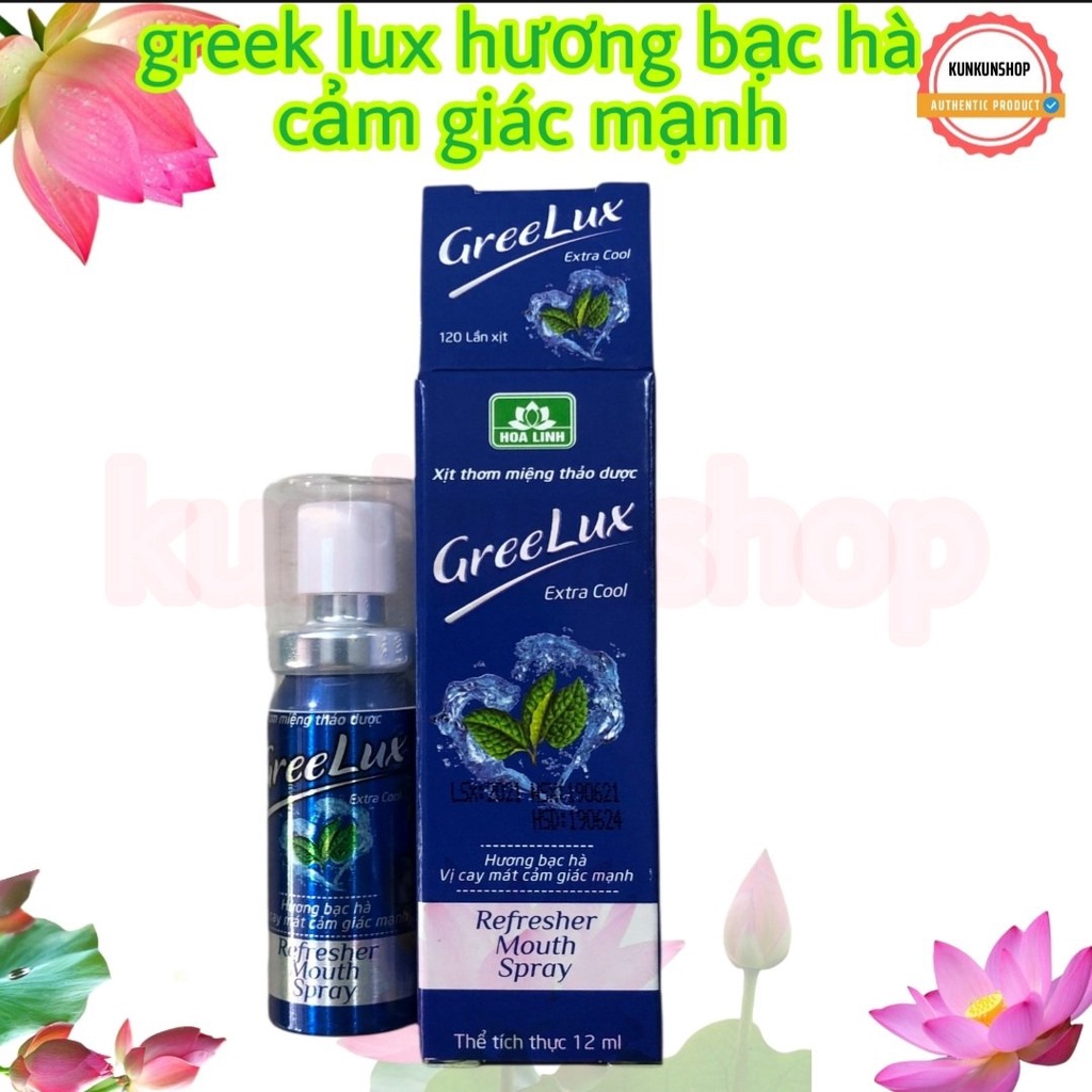 ✔️CHÍNH HÃNG✔️ Xịt Thơm Miệng GreeLux Extra Cool (vị cay mát cảm giác mạnh)