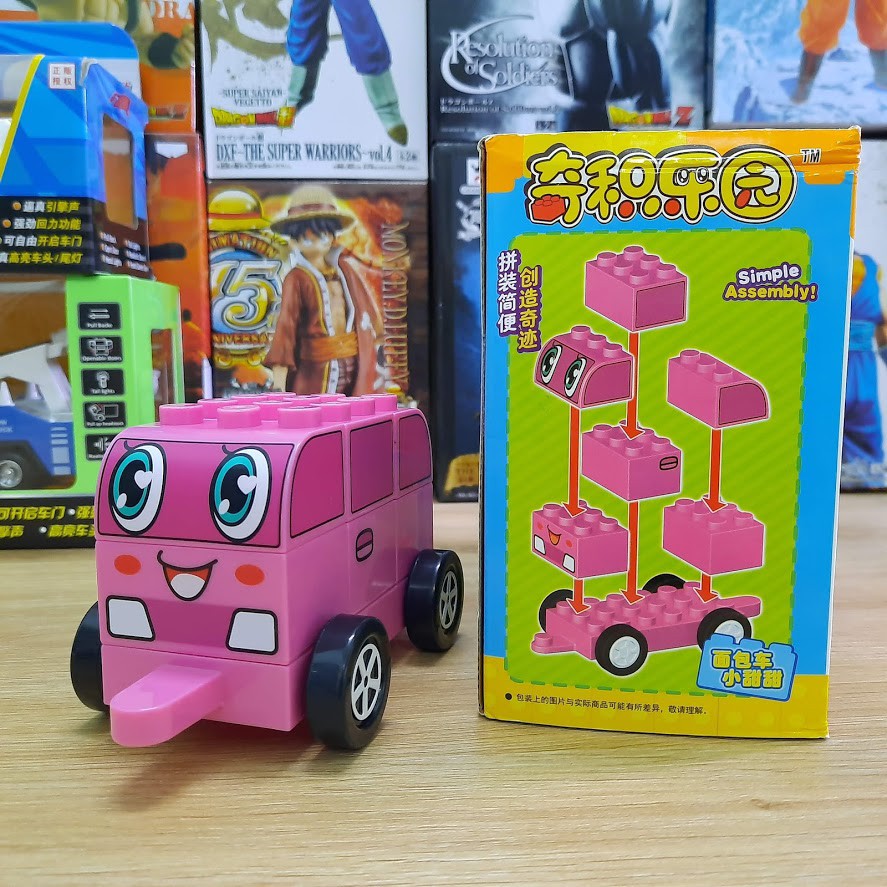 Chichi Land đội xe biến hình đồ chơi lắp ghép trẻ em mô hình SWEETY bằng nhựa cao cấp