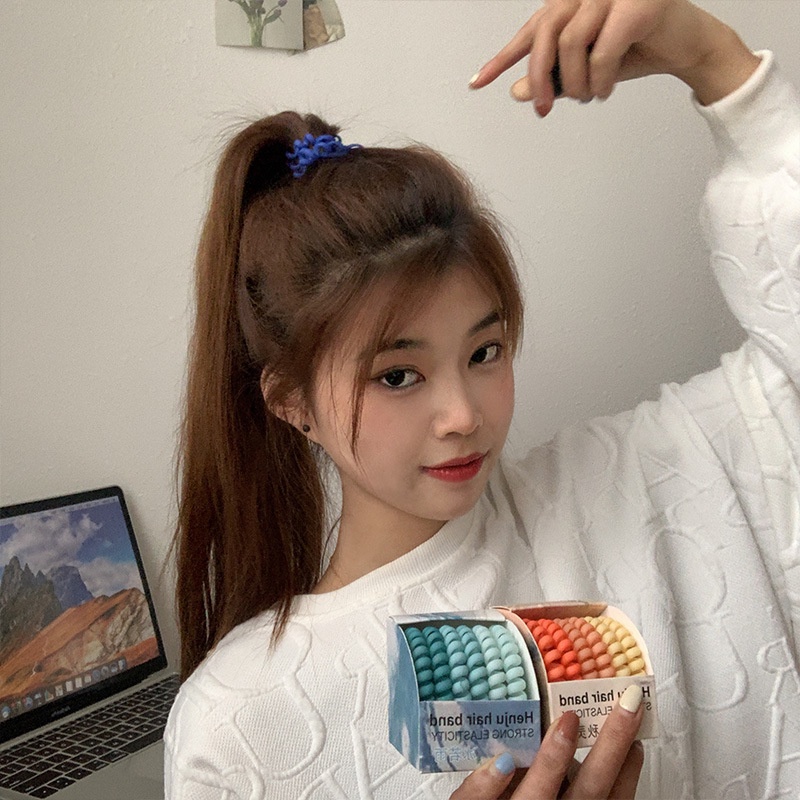 Dây Buộc Tóc Kiểu Lò Xo Phong Cách Hàn Quốc Thời Trang Cho Nữ