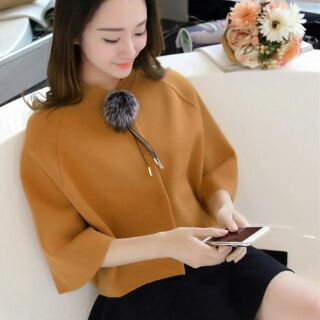 Áo khoác len cánh dơi dễ thương