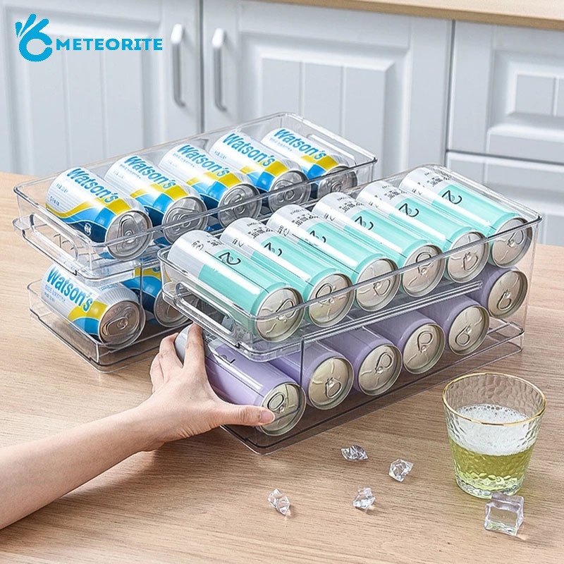 Hộp Cuộn Đựng Lon Nước Ngọt/ Bia Có Tay Cầm Có Rãnh Chất Lượng Cao Tiện Lợi Dành Cho Nhà Bếp