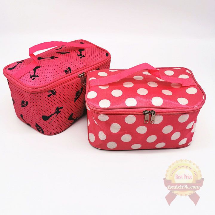 Túi đựng đồ trang điểm makeup Soigne ngăn rộng để mỹ phẩm cá nhân Vải OXFORD chống thấm nước du lịch