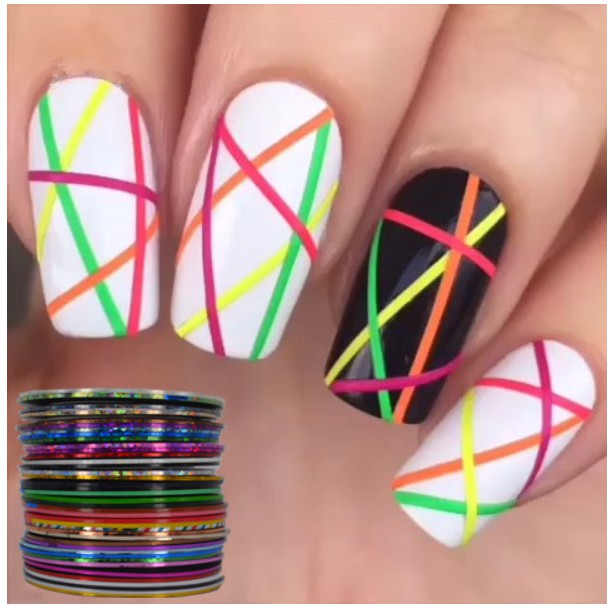 Cuộn băng dính kim tuyến trang trí móng