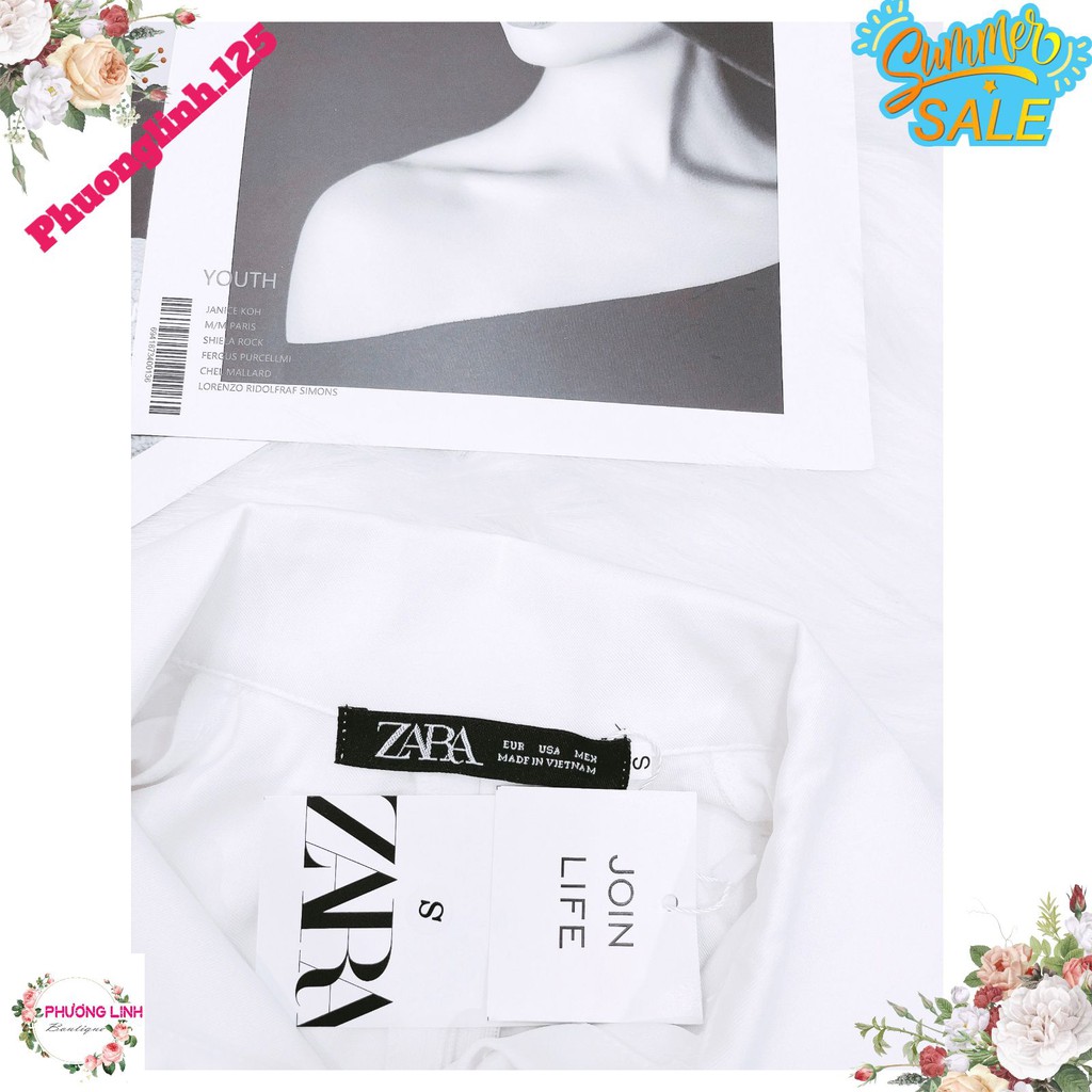 VÁY TRẮNG CỔ LÁ CÚC BỌC TAY XOÈ | BigBuy360 - bigbuy360.vn