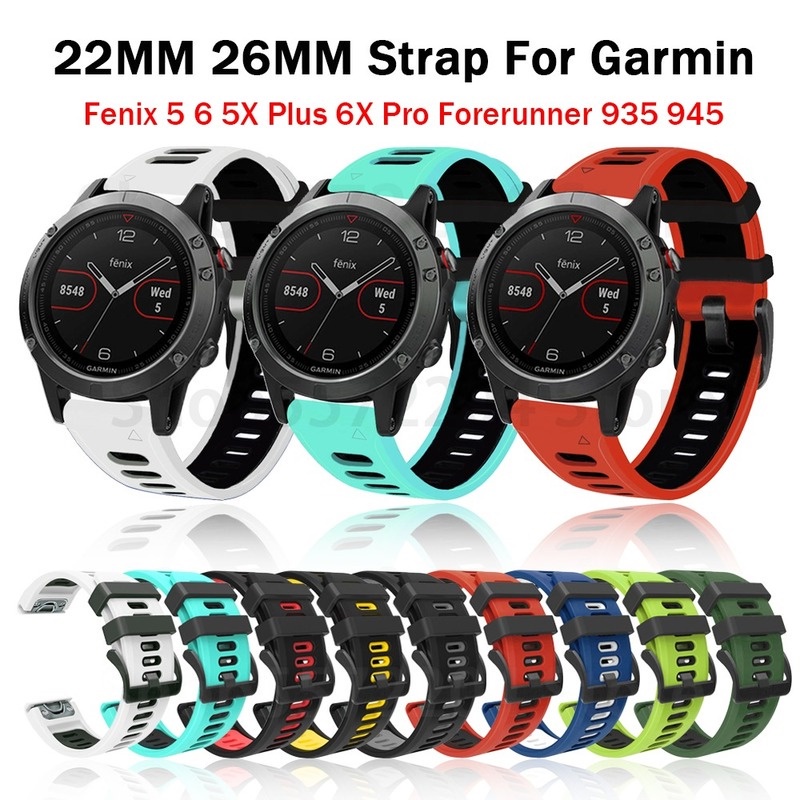 Dây đeo cao su chống nước cho đồng hồ thông minh Garmin Approach S62 S60 MARQ