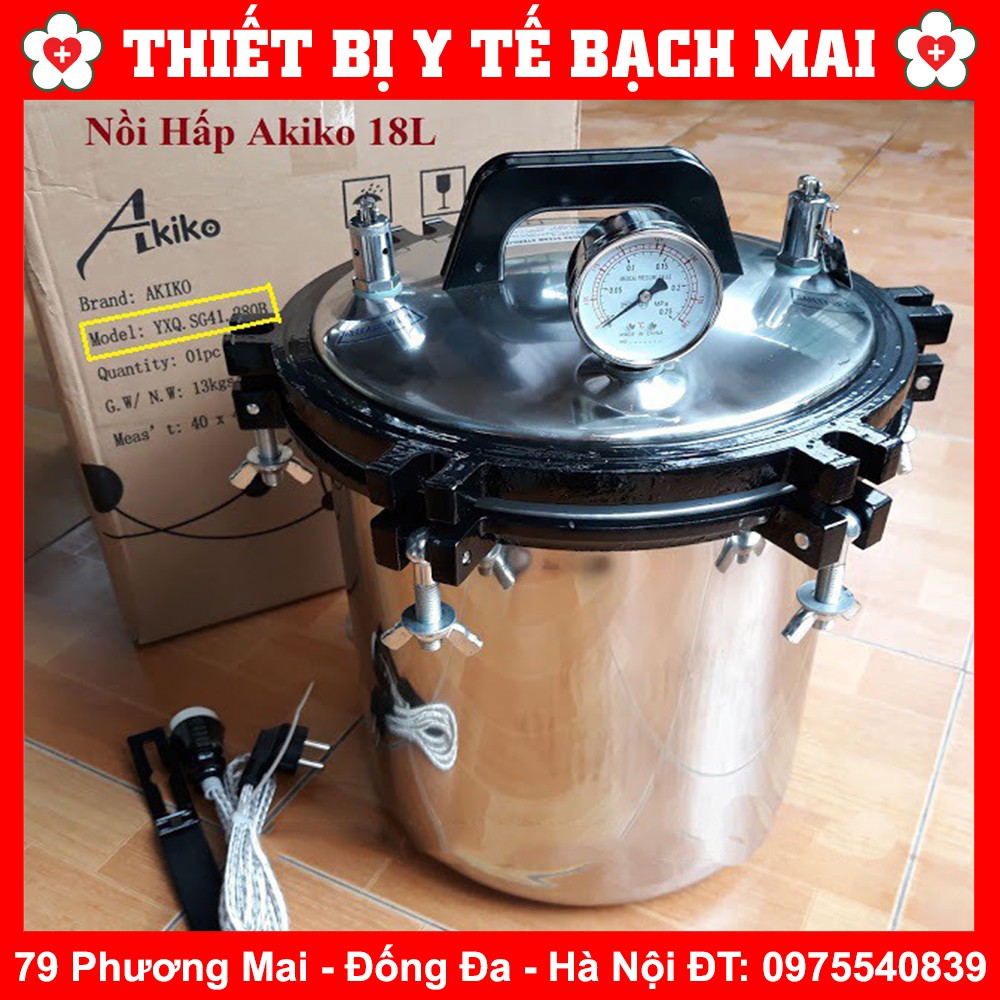 Nồi Hấp Tiệt Trùng Dụng Cụ Y Tế 18 Lít Akiko