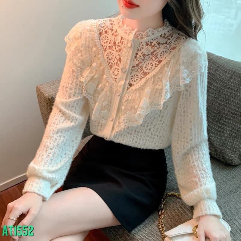 Áo sơ mi ren nữ hàng quảng châu siêu sịn Hàng đẹp sịn nên giá cũng sẽ mắc hơn loại bình thường