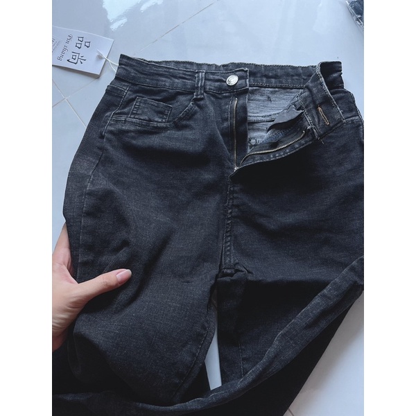 Quần jeans BF xám co giản