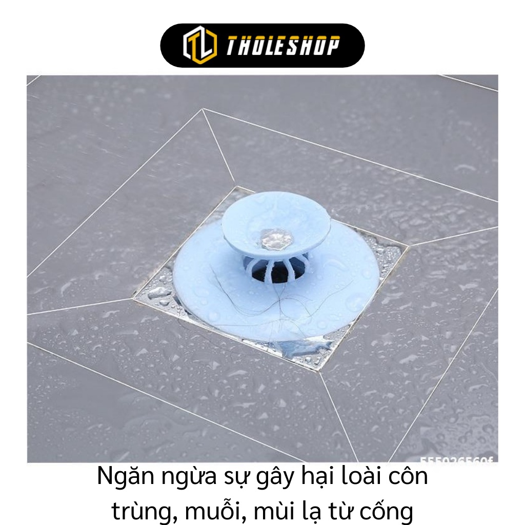 Nắp Chặn Lọc Rác Bồn Rửa Chén - Nắp Đậy Silicone Chặn Tóc Bồn Rửa Mặt Bật Mở 7737