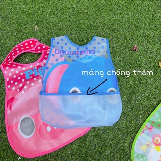 Yếm ăn dặm chống thấm có máng