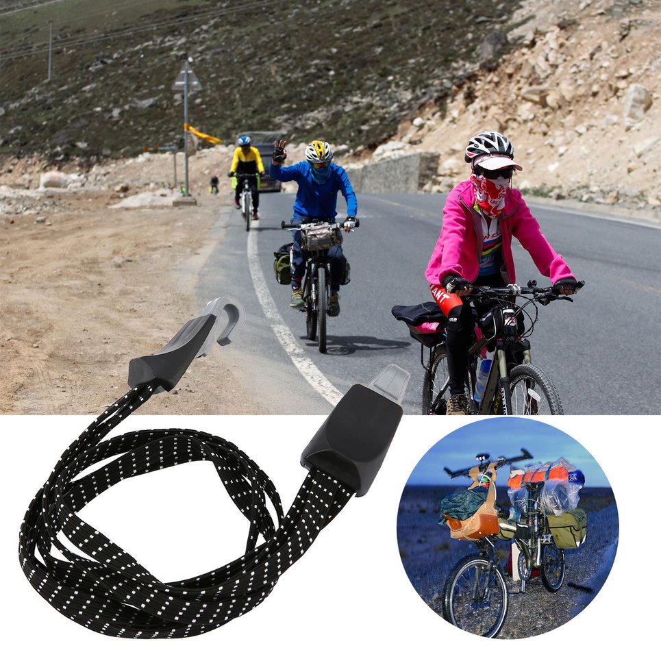 72cm Durable Bike Bicycle Hook Tie Bungee Elastic Cord Luggage Strap Rope